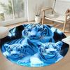 Tiger Round Carpet Design for Decorate room Outdoor Study room Balcony Antislip Round Carpet Decorate Offices Perfect Gift for Women Men