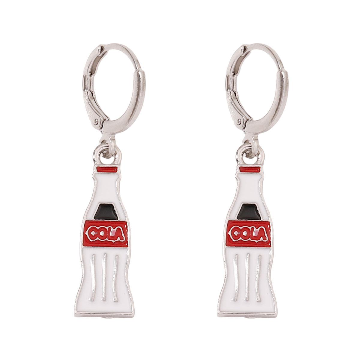 Amazon popular cross-border e-commerce temperament light luxury versatile trend fashion Coke bottle earrings Yiwu jewelry women
