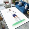 Footballer Illustration In Mask Outfit Patterned Carpet, Suitable As a Non Slip Play Mat for the Living Room and Bedroom Sofa