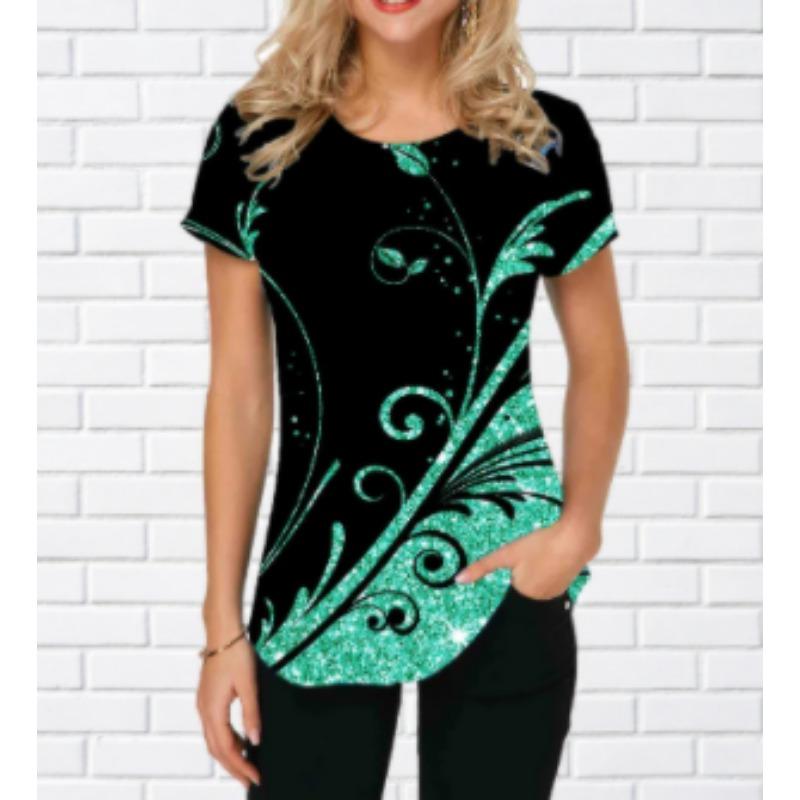 Summer Women Short Sleeve V-neck Oversized T Shirt for Women White Fashion Ladies T-shirt 3d Dragonfly Print Top Casual Clothes