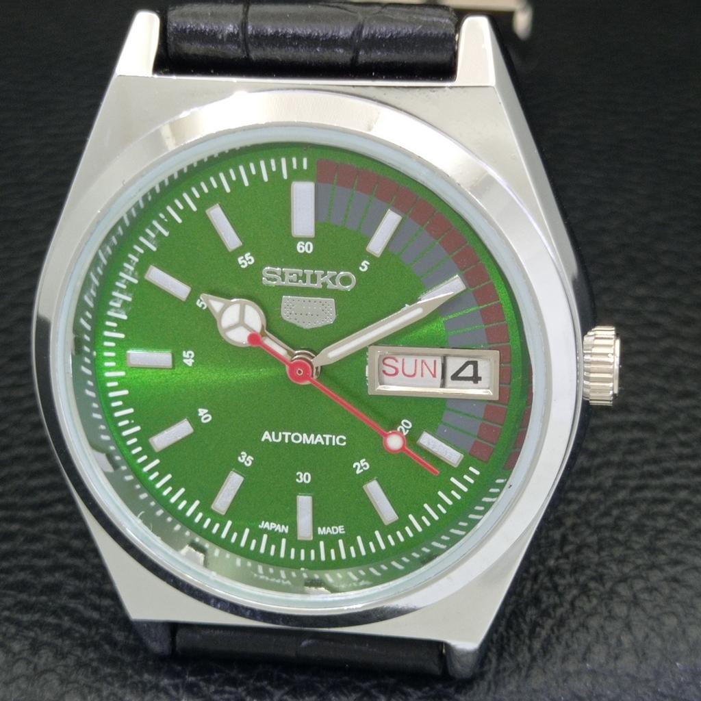 AUTOMATIC VINTAGE REFURBISHED SEIKO 5 6309A JAPAN MENS GREEN WATCH a440768-4 Sk-a440768