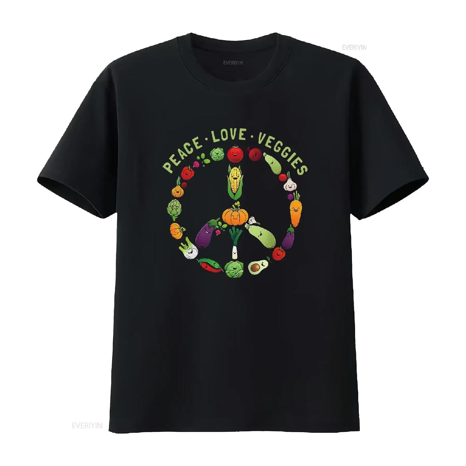 Womens Funny Veggie Art For Vegan Food Vegetables Themed T Shirt Black 2XL vintage Washed Slightly Unisex homme Comfortable S чёрный