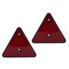 2pcs Red Triangle Reflectors High Visibility Trailer Safety Reflectors for Mailbox Trucks Boats SUV