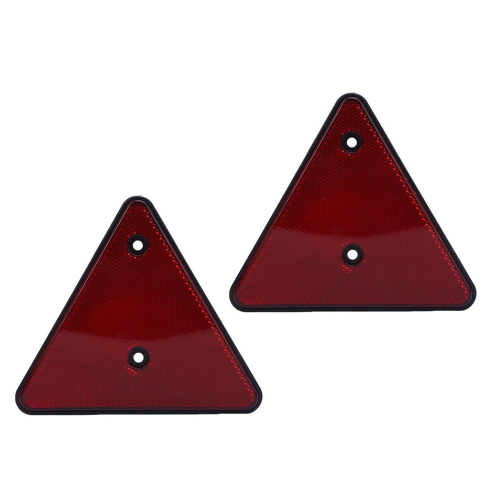 2pcs Red Triangle Reflectors High Visibility Trailer Safety Reflectors for Mailbox Trucks Boats SUV