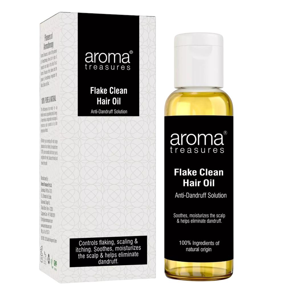 Масло для волос против перхоти (50 мл), Flake Clean Hair Oil Anti Dandruff Solution, Aroma Treasures