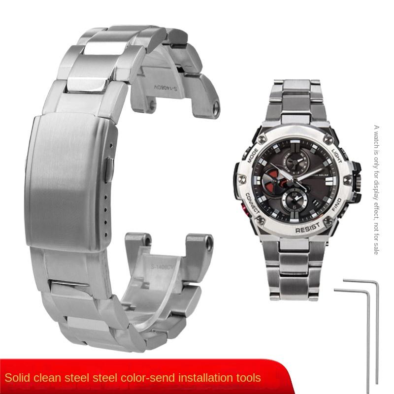 Pro Casio G-Shock řemínek k hodinkám GST-210 GST-W300 GST-400G GST-B100 S100D/S110D/W110 Kovový řemínek Náramek na hodinky z nerezové oceli