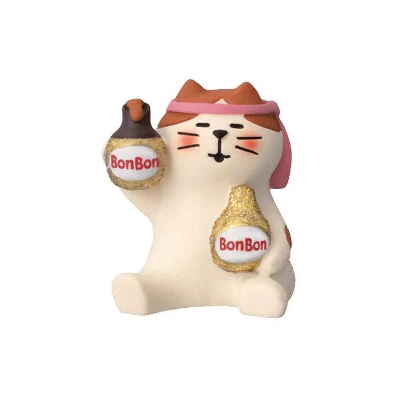 1pc Cat Scene Ornaments Valentine's Day Gifts Chocolate Food and Entertainment INS Strawberry Bread Decoration Resin Ornaments