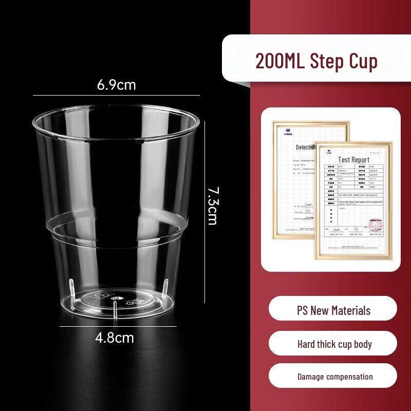 UOSO Disposable Heat-Resistant Plastic Teacups