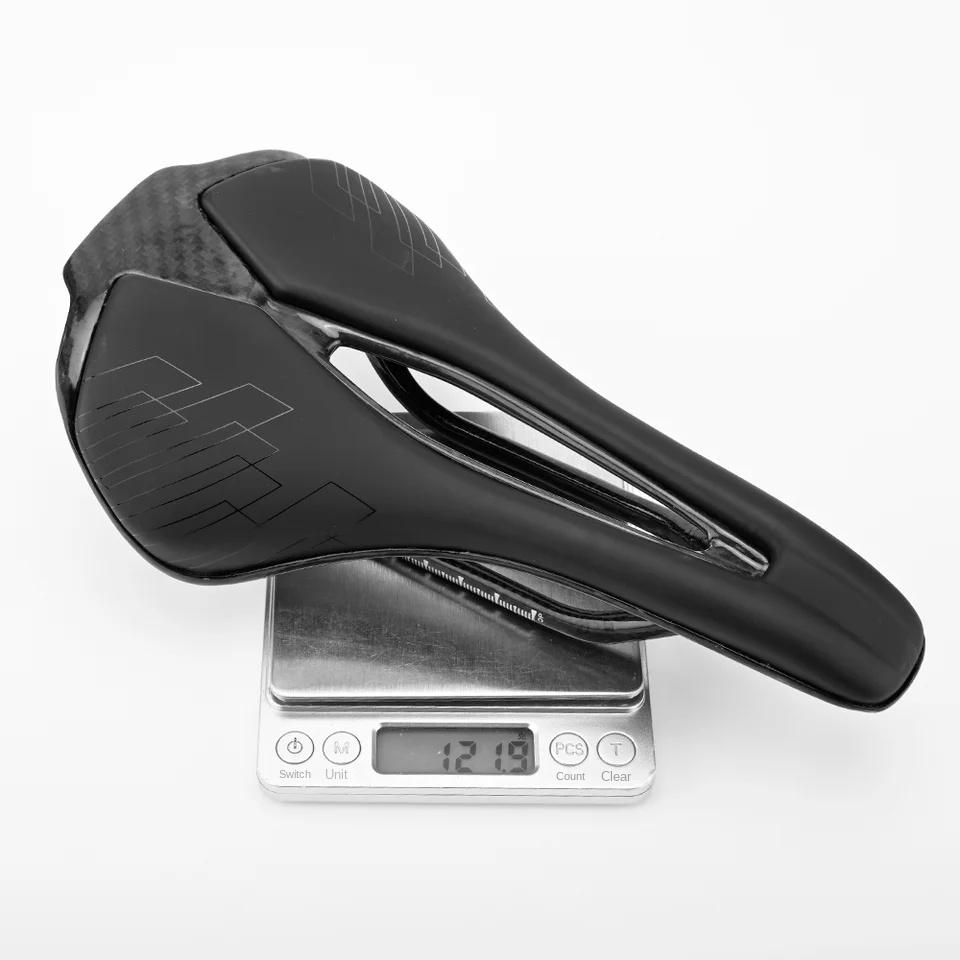 GOLDIX Bicycle Carbon Fiber PU Leather Saddle Ultralight Road Mountain Bike Racing Cycling 3D Cushion Seat Accessories
