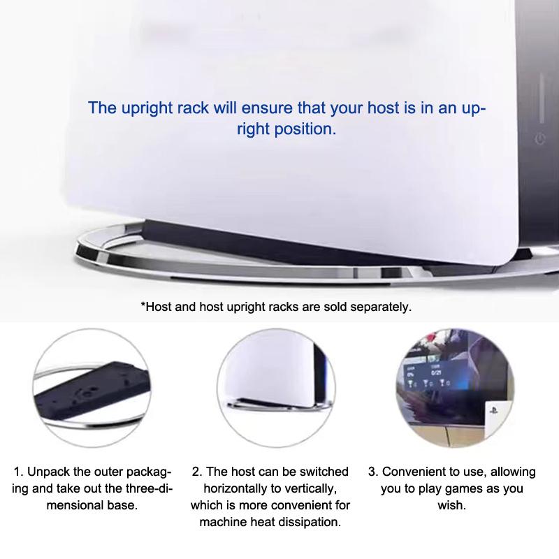 For Ps5 Slim Vertical Stand Game Console Base Bracket Metal For Playstation 5 Slim Ps5 Vertical Stand Holder Disc / Digital