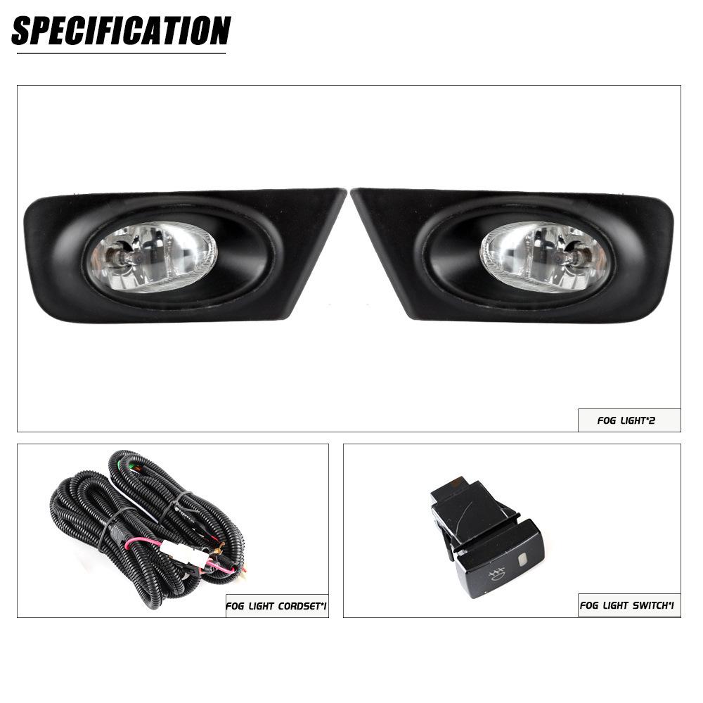 Compatible with 07-10 Ciyun Models: Front Fog Light Assembly, Daytime Running Light, Bumper Light, Halogen Fog Light