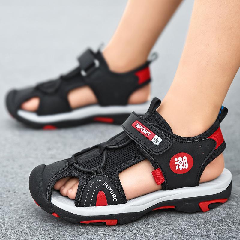 Kids Sandals Breathable Boys Non Slip Beach Sandals Outdoor Summer Children's Girl Closed Toe Sandals