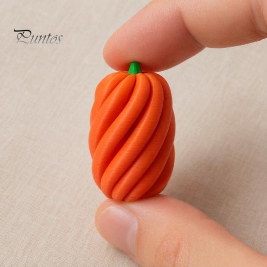 Halloween Toy 3D Printed Pumpkin Ornament, Portable Decompression Toy, Spiral Rotation Design Decoration Stress Relief Puzzle Model for Kids