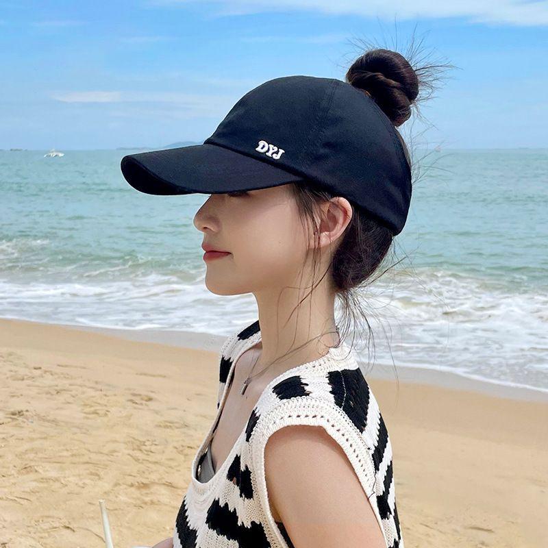 Hat Women's Summer Sun-Proof Topless Hat Sun Baseball Cap Breathable Korean Style Fashion Tide All-Matching Peaked Cap