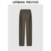 UR 2025 Autumn Women's High-Waist Pleated Tapered Trousers