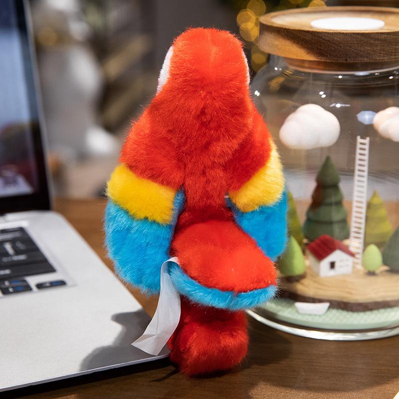 Simulation Parrot and Flamingo Pop Ring Bracelet Plush Toy Cute Animal Doll Bird Plush Pop Ring