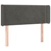 VidaXL Tête de Lit à LED Meuble de Chambre à Coucher Accessoire de Lit Simple Tête de Cadre de Lit Intérieur Gris Foncé 3123133
