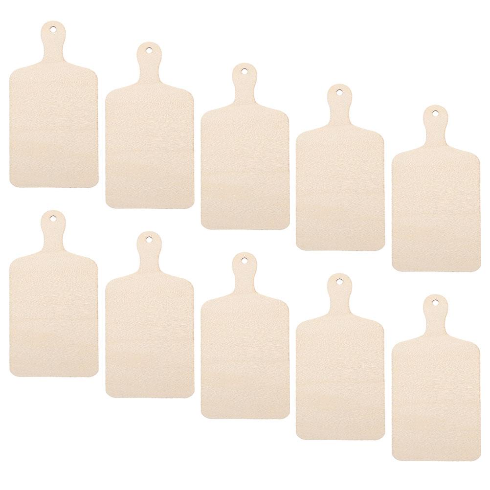 10 Pcs Diy Wooden Cutting Board Chopping Boards Small Paddle For Crafts Unfinished Child
