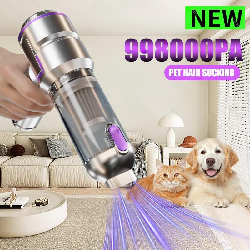 NEW 998000PA Car Vacuum Cleaner Portable Handheld Cordless Powerful Car Cleaner Type-C Rechargeable Strong Suction Vacuum Cleaner for Car Cleaner