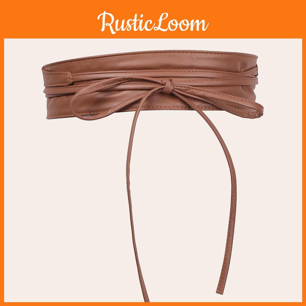 Casual Womens Faux Leather Wide Waist Belt With Bow Knot For Office And Weekend