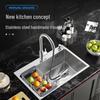 Lantuan Stainless Steel Brushed Kitchen Sink Set