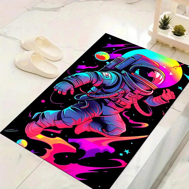 

1pc Astronaut Design Indoor Area Rug - Soft, Anti-Slip, and Durable Gaming Room Decor for Bedroom 60cm by 90cm
