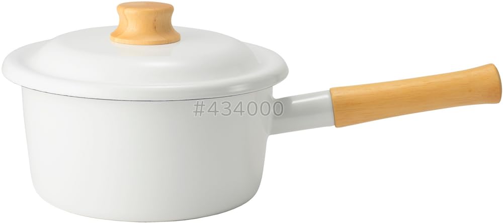 Эмалированная хлопковая кастрюля Fuji Plus, 18 см, белая