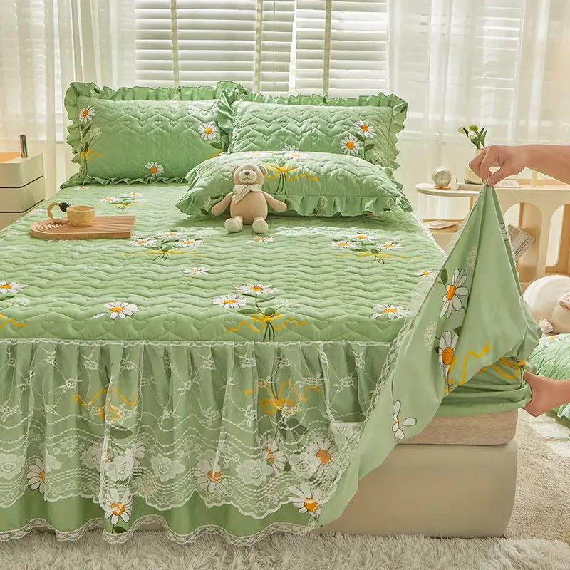 Стеганое постельное белье с цветочным узором — фото 3