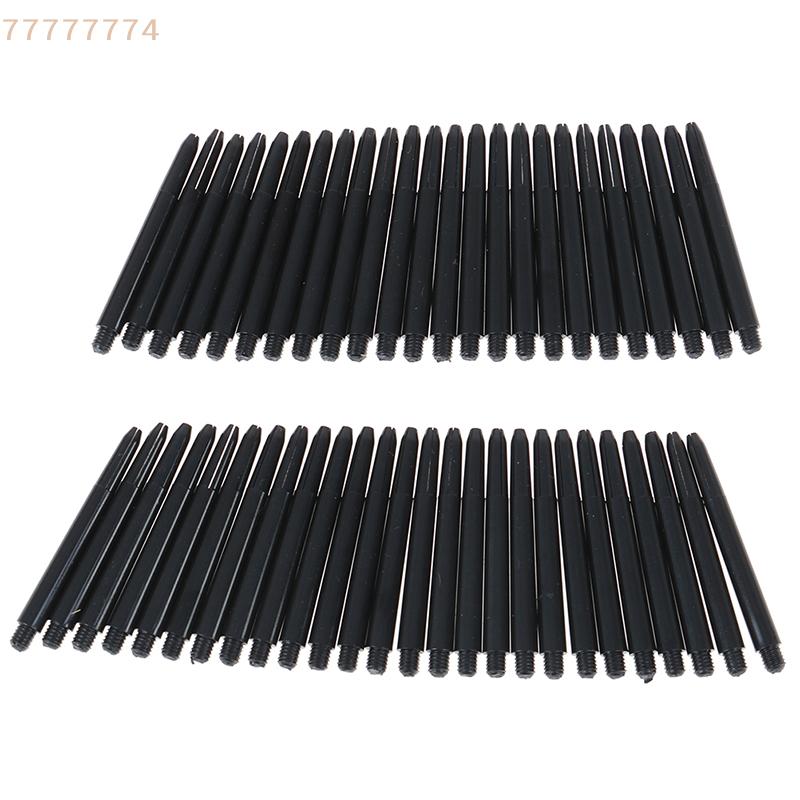 50pcs 48mm Nylon Dart Shafts 2BA Screw Thread Darts Rod Stem+Protection Ring
