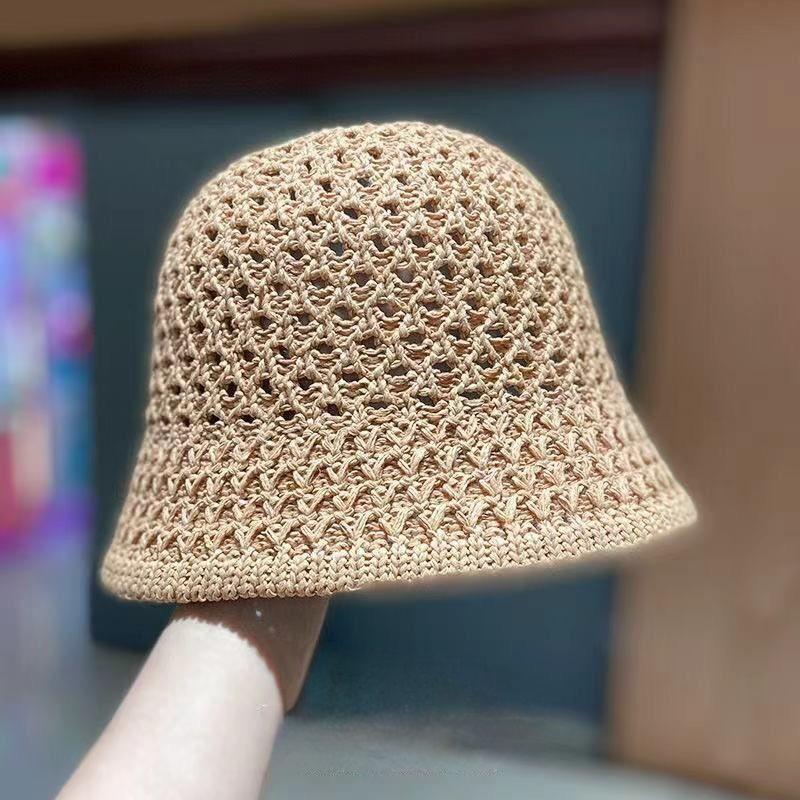 Large Brim Bucket Hat Women's Summer Versatile Vacation Sun Hat Sun Protection Thin Sun Hat Bow Fashion OL