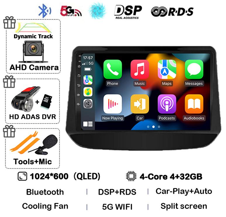 Android 14 Carplay Car Radio For Chevrolet Onix Cavalier 2020 2021-2025 Navigation GPS 4G Multimedia Player Stereo Autoradio DSP