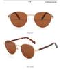 Retro Hong Kong Style Polarized Metal Sunglasses - Versatile High-End Streetwear