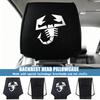 For Abarth Car Logo Headrest Cushion Cover Badge Head Neck Pillow Case 500 FR FIAT Linea Panda DobloAlbea Astra Bravo