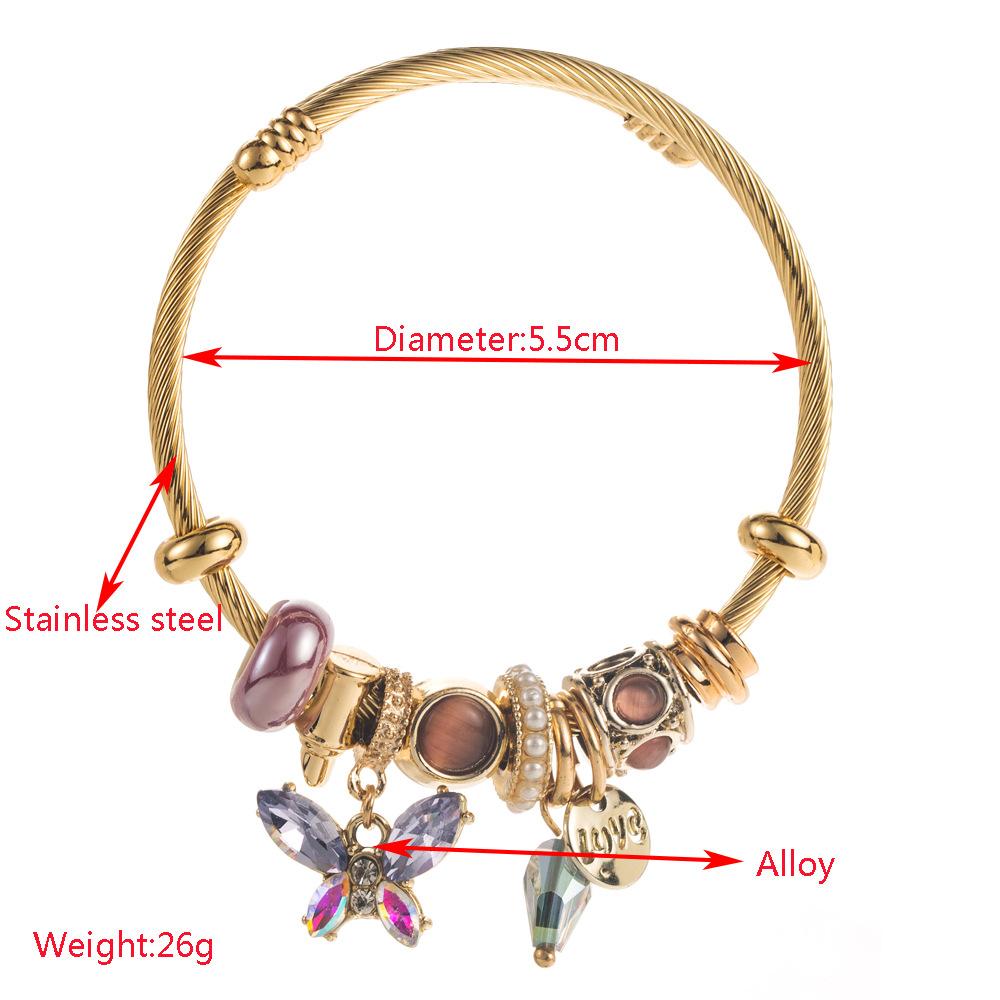 Light Luxury Bracelet Niche Exquisite High-end Butterfly Pendant Bracelet Beaded Versatile Jewelry