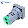 AC30-500V Voltmeter Square / Round Panel LED Digital Display Volt Meter AC 220V 22mm Opening Diameter Mini Voltage Tester Gauge