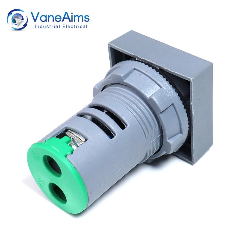 AC30-500V Voltmeter Square / Round Panel LED Digital Display Volt Meter AC 220V 22mm Opening Diameter Mini Voltage Tester Gauge