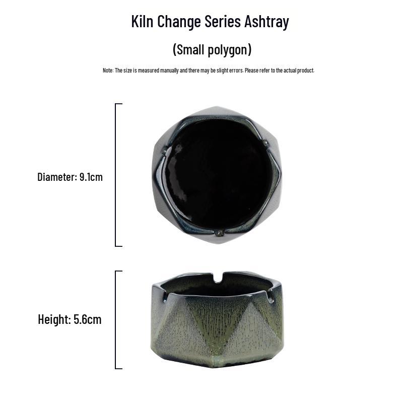 Large Ceramic Ashtray – Creative Retro Chinese Style for Living Room or Office