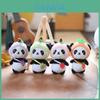 Chaveiro Panda de Pelúcia Curta Super Macia, Pingente de Bolsa Panda Cenoura Fofo Para Crianças