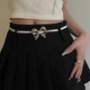 Ins Metal Bow Knot Belt Elastic Force Adjustable Women Y2K Vintage Belt Skirt Pants Accessories Summer Girl Metal Waist Chain