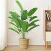 1pc Large Tropical Palm Tree Artificial Plants Fake Banana Plants Leaves Real Touch Plastic Monstera For Home Garden Party Decor
