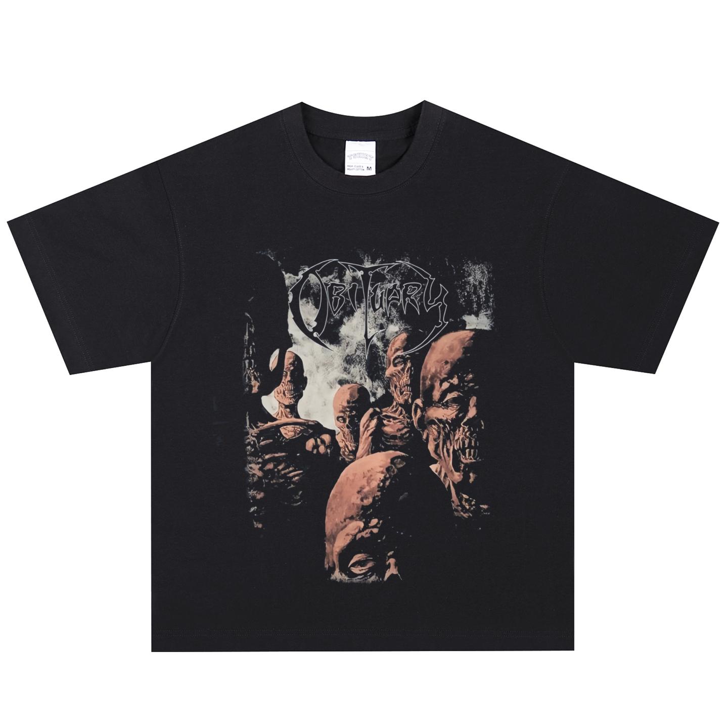 Obituary T-Shirt, Soft Fabric Casual Daily Wear XXL