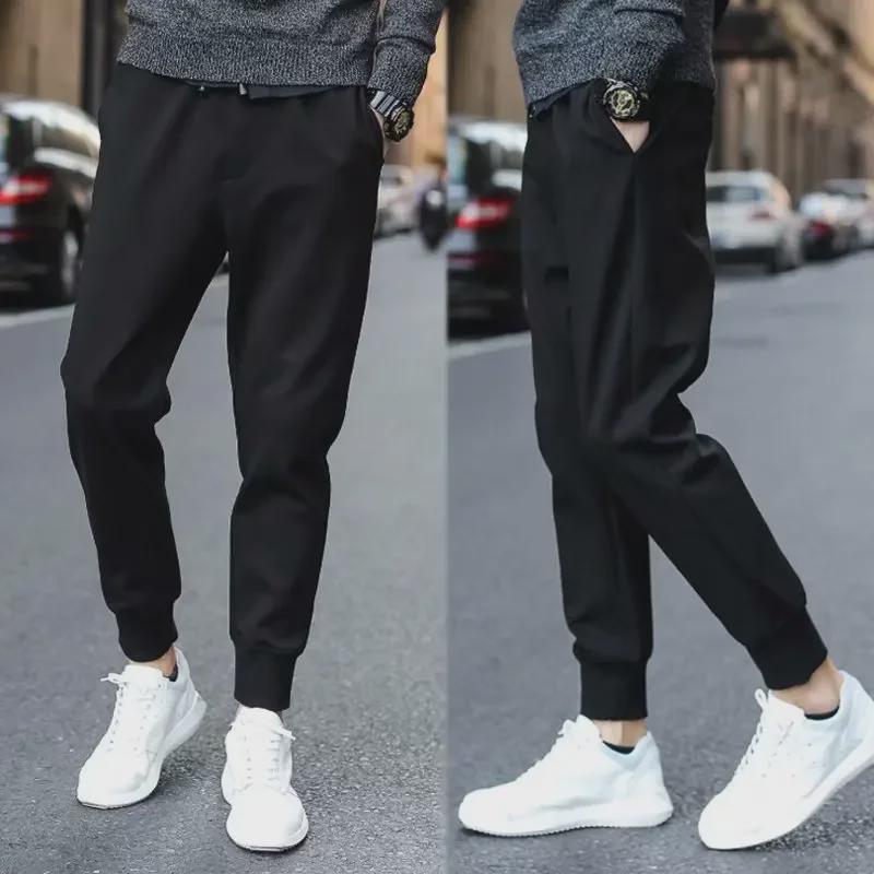Men's Spring/Summer Trendy Loose-Fit Overalls - Cuffed Nine-Point Versatile Sports Casual Pants