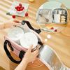 Thermal Lunch Box Bag Large Capacity Picnic Pouch Zipper Food Carrier Tote Bento Storage Bag Container for Women Cooler Handbags