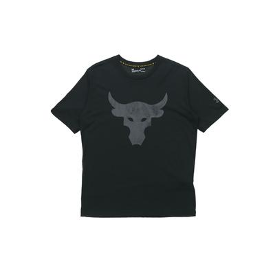 UA X Project Rock Brahma Bull Short Sleeve T-Shirt Men Tops Black 1351582-001