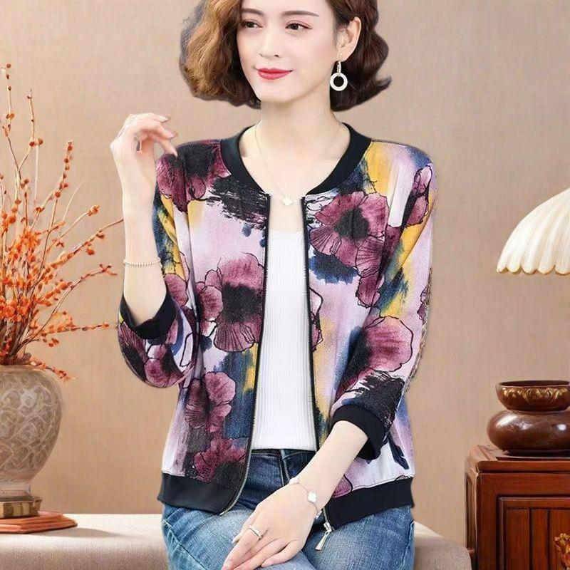 Mom's Stylish Spring/Summer Short Cardigan - Middle-Aged Women's Lightweight Fashion Outerwear
