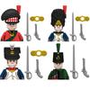 Napoleonic War Military Building Blocks Mini Bricks Figures Gifts Weapons Funs Equipments Russian France UK Italy Solider Toys