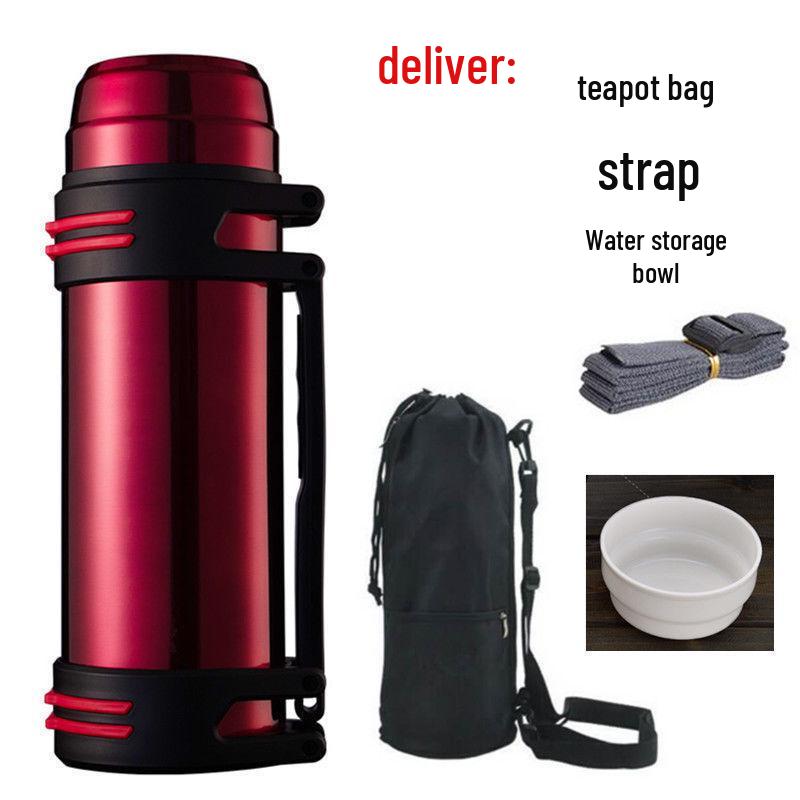Stainless Steel Insulated Travel Kettle Thermos - Large Capacity Sports Water Bottle for Outdoor & Car Use