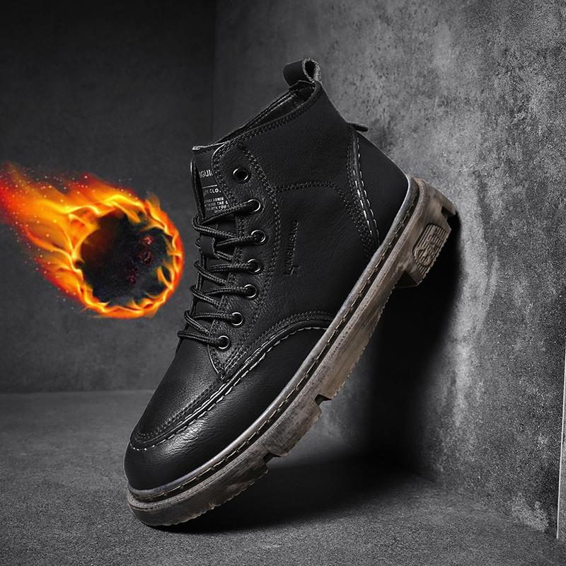 Nová móda Podzim a zima Pánské vysoké boty Martin Studenti Muži Chlapci Trendy Pracovní obuv Měkká podešev Ochrana práce Martin Tenisky