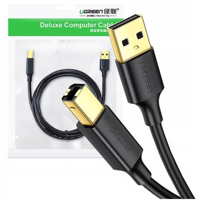 Ugreen Us135 USB 2.0 A-B Cable for Printer, Gold-Plated, 3M (Black)