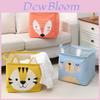 Cartoon Animal Storage Basket With Cotton Linen Material For Dorm Room Organization